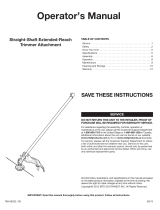 MTD Straight-Shaft Extended-Reach Trimmer Attachment User manual