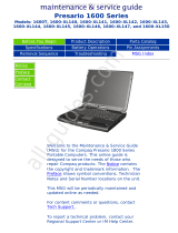 Compaq Presario 1600-XL145 Maintenance & Service Manual