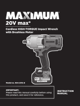 Maximum 20V max 054-2312-8 User manual