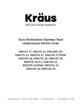 KRAUS KWU111-17 Kore Workstation Stainless Steel Undermount Kitchen Sinks User manual