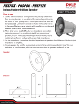 PyleHome Indoor Outdoor PA Horn Speaker User manual