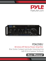 Pyle PDA29BU Wireless BT Stereo Power Amplifier User manual