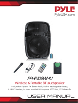 Pyle PPHP108WMU Wireless and Portable BT Loudspeaker User manual