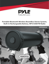 Pyle PBMSPG6 Portable Bluetooth Wireless BoomBox Stereo System User manual