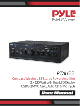 PyleHome PTAU55 Compact Wireless BT Stereo Power Amplifier User manual