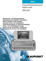 Blaupunkt TEV-501 TRAVEL VIDEO Owner's manual