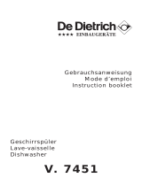 De Dietrich VW7451E1 Owner's manual
