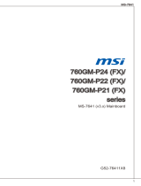 MSI 760GM-P21 (FX) Owner's manual