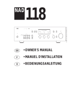 NAD 118 Owner's manual