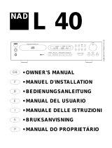NAD L 40 Owner's manual