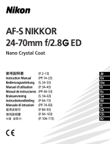 Nikon AF-S NIKKOR 24-70MM F2.8G ED User manual