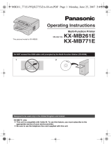 Panasonic KXMB261E Owner's manual