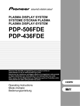 Pioneer PDP-506 PE & PDP-506FDE Owner's manual