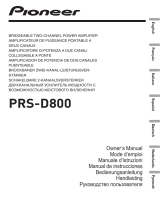 Pioneer PRS-D800 Owner's manual