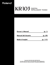 Roland KR103 Owner's manual