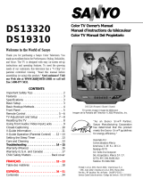Sanyo DS13320, DS19310 User manual