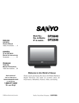 Sanyo DP26648 Owner's manual