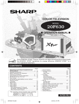 Sharp 20F630 Operation Manual User manual