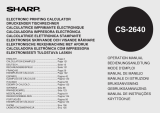 Sharp CS-2640 Owner's manual