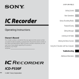 Sony ICD-P530F User manual