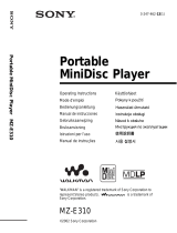 Sony Série Walkman MZ-E310 User manual
