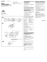 Sony WM-FX490 Owner's manual