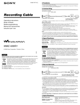 Sony Walkman WMC-NWR1 Owner's manual