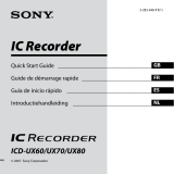 Sony ICD-UX80 User manual