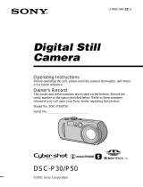 Sony CYBER-SHOT DSC-P30 Owner's manual