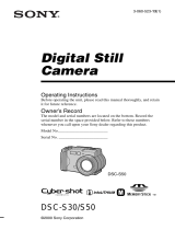 Sony Cyber Shot DSC-S30 User manual