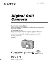 Sony Cyber-shot DSC-S75 Owner's manual