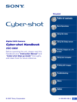 Sony Cyber-shot DSC-S800 Owner's manual