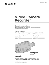 Sony CCD-TR96 Owner's manual