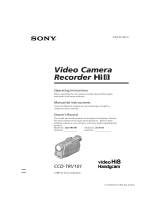 Sony CCD-TRV101 User manual