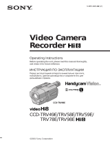 Sony CCD-TRV59E Owner's manual