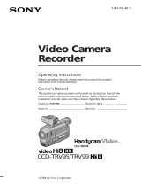 Sony CCD-TRV99 Owner's manual