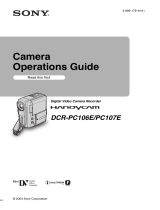 Sony DCR-PC106E User manual