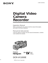 Sony Digital Handycam DCR-VX1000E User manual