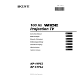 Sony KP-51PS2 Owner's manual