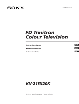 Sony KV-21FX20K Owner's manual