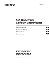 Sony KV-29FX20D Owner's manual