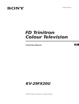 Sony KV-29FX20U Owner's manual