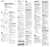 Sony Série RM-PCM1 Owner's manual