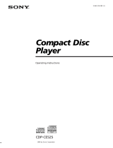 Sony CDP-CE525 User manual