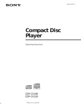 Sony CDP-CX240 Owner's manual