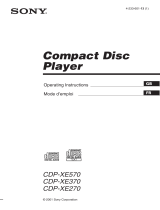 Sony CDP-XE270 Owner's manual