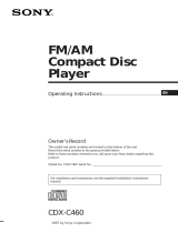 Sony CDX-C460 User manual
