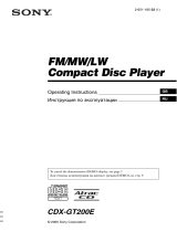 Sony CDX-GT200E Owner's manual