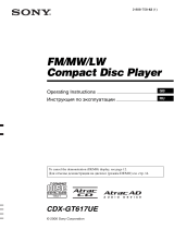 Sony CDX-GT617 UE User manual