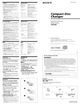 Sony CDX-T70MX Owner's manual